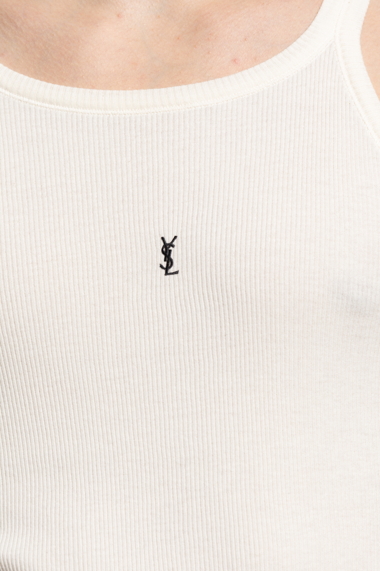 Cream Sleeveless T-shirt Saint Laurent - Vitkac AS